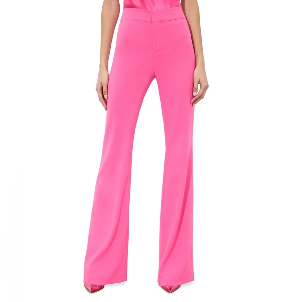 Alice + Olivia Hot Pink Boot-Cut Pants